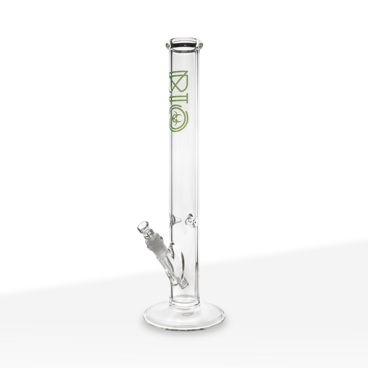 BIO Glass | Classic Straight Water Pipe | 18" - 19mm - Various Colors