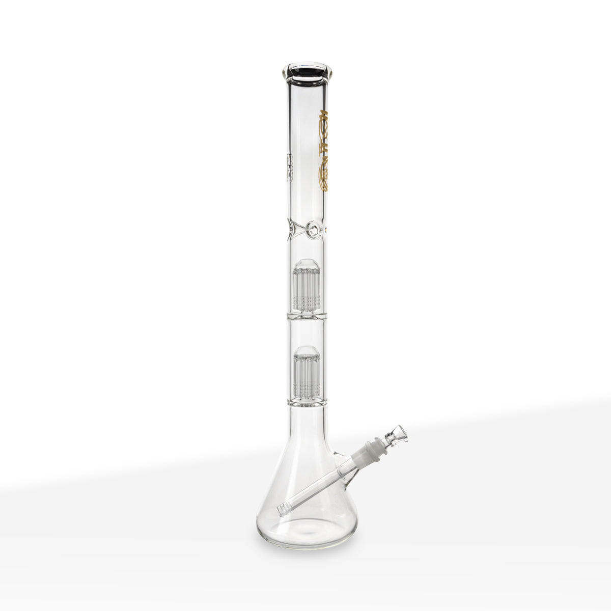 BIO Glass | Double Chamber 10-Arm Tree Percolator Beaker Water Pipe | 22" - 14mm - Various Colors