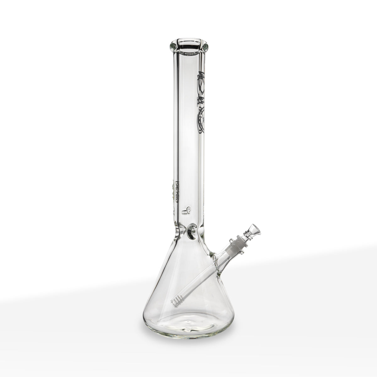 BIO Glass | Heavy Classic Beaker Water Pipe | 18" - 14mm - Various Colors Glass Bong Biohazard Inc Black