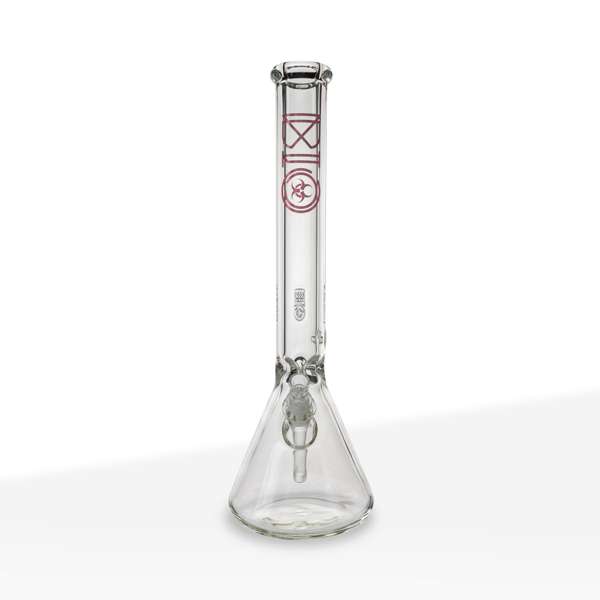 BIO Glass | Heavy Classic Beaker Water Pipe | 18" - 14mm - Various Colors Glass Bong Biohazard Inc Red