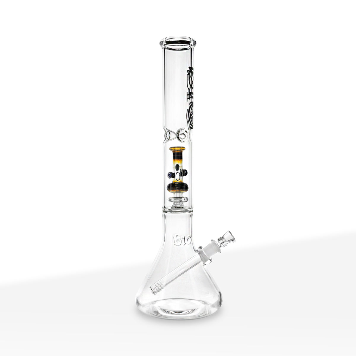 BIO Glass | Bong in a Bong Pipe Showerhead Percolator Water Pipe | 17" - 14mm - Various Colors