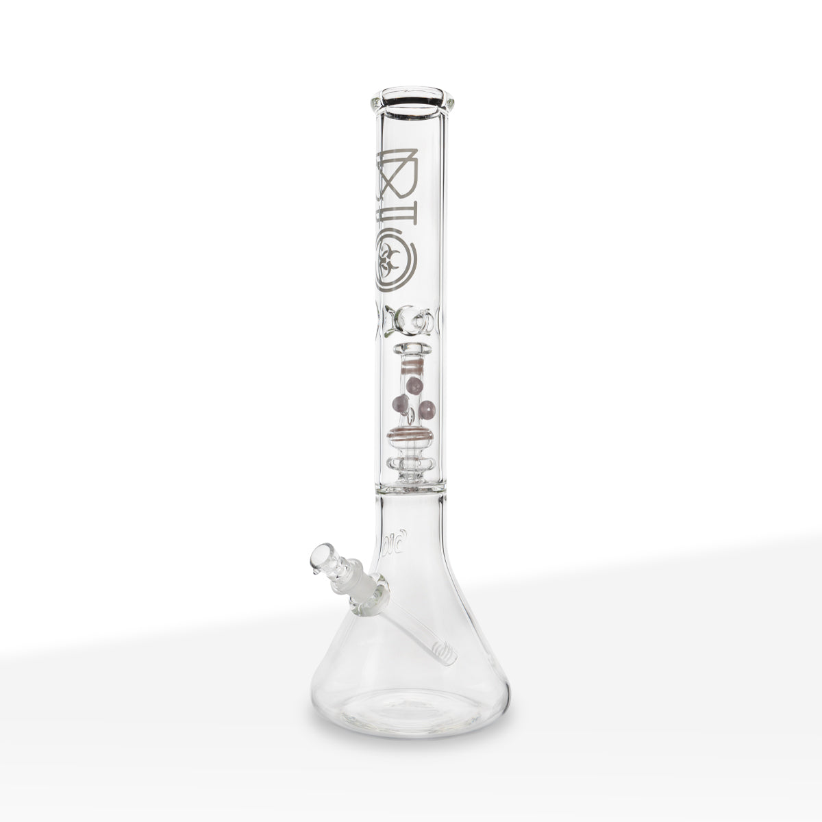 BIO Glass | Bong in a Bong Pipe Showerhead Percolator Water Pipe | 17" - 14mm - Various Colors Glass Bong Biohazard Inc Pink