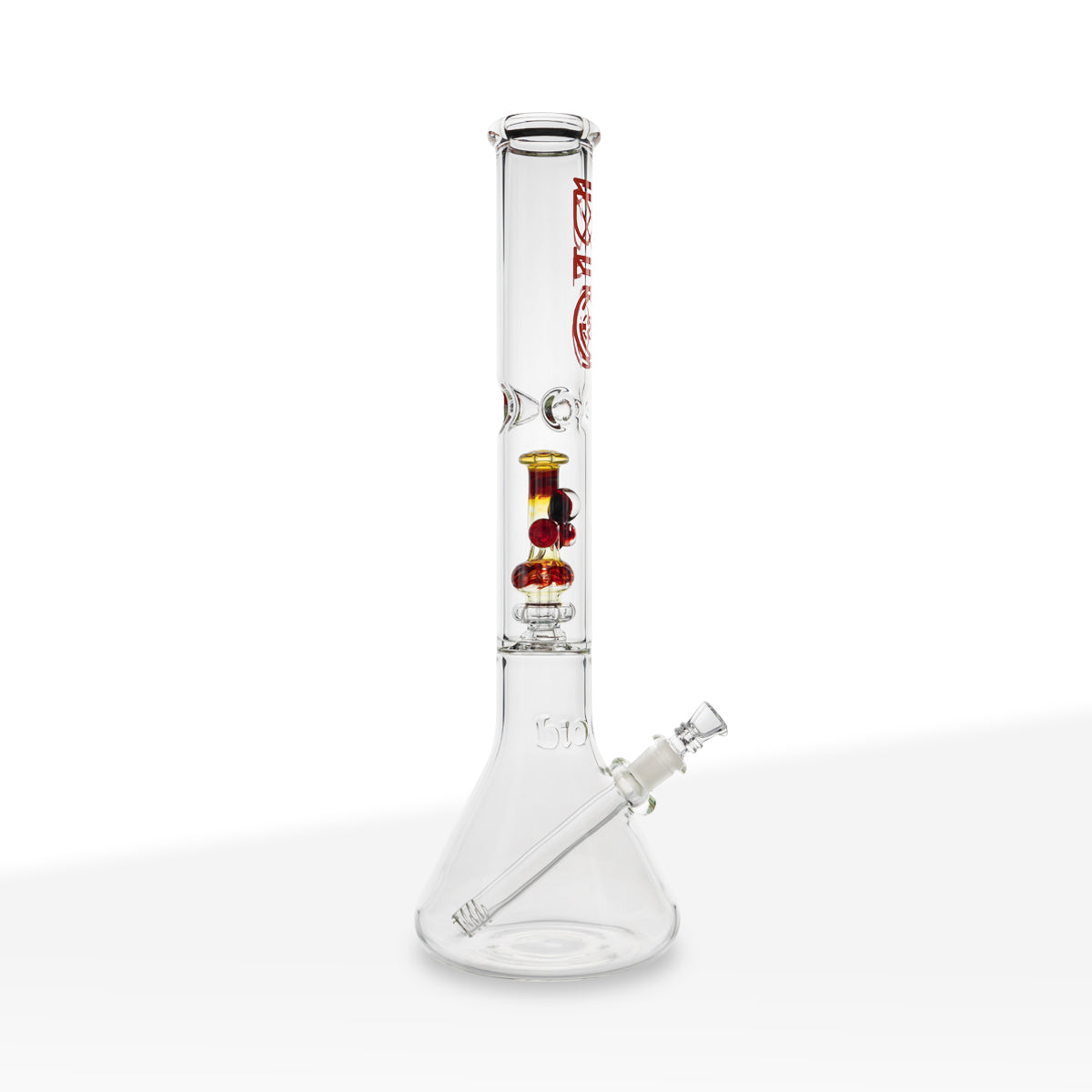 BIO Glass | Bong in a Bong Pipe Showerhead Percolator Water Pipe | 17" - 14mm - Various Colors