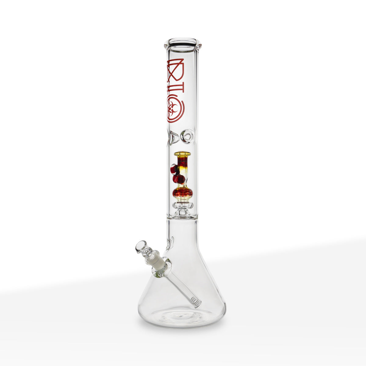 BIO Glass | Bong in a Bong Pipe Showerhead Percolator Water Pipe | 17" - 14mm - Various Colors