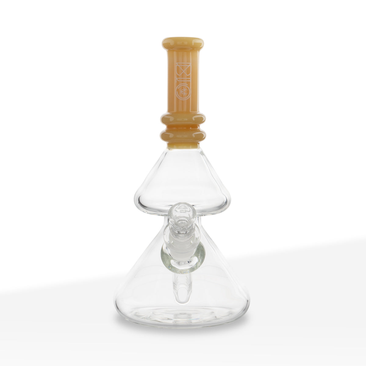 BIO Glass | Double Stacked Heavy Beaker Water Pipe | 8" - 14mm - Various Colors
