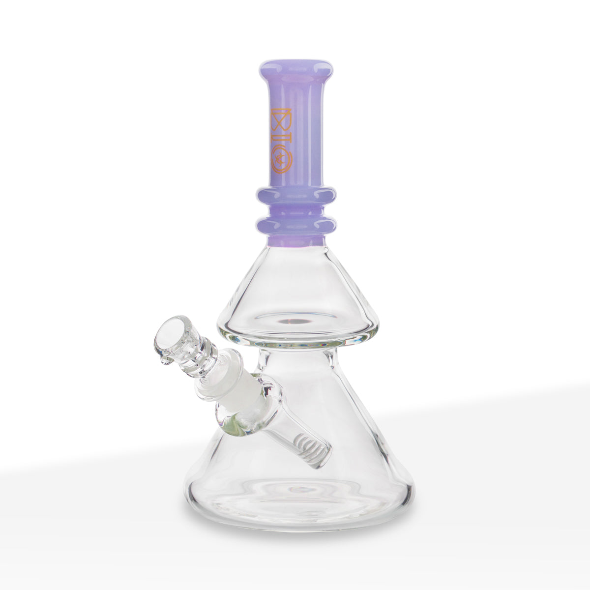 BIO Glass | Double Stacked Heavy Beaker Water Pipe | 8" - 14mm - Various Colors