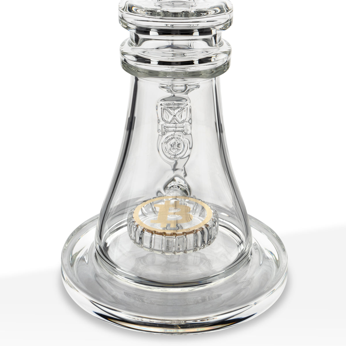 BIO Glass | Bitcoin Dab Rig and Bong in One | 10" - 14mm - Clear