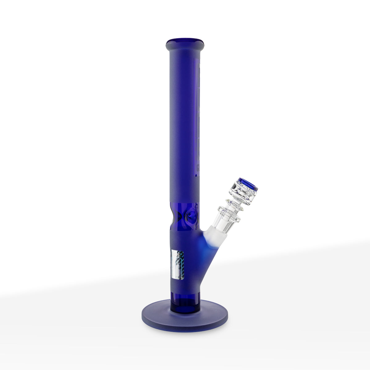 PURE Glass | Classic Straight Water Pipe | 14" - 14mm - Blue Frost
