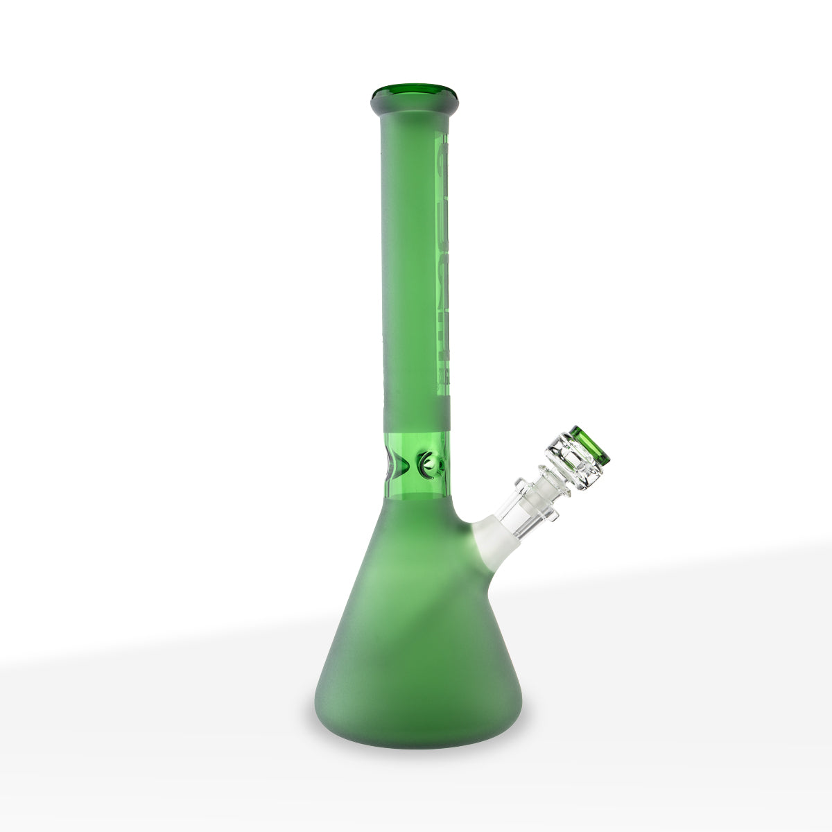 PURE Glass | Classic Beaker Water Pipe | 14" - 14mm - Various Colors Glass Bong Pure Glass Green Frost