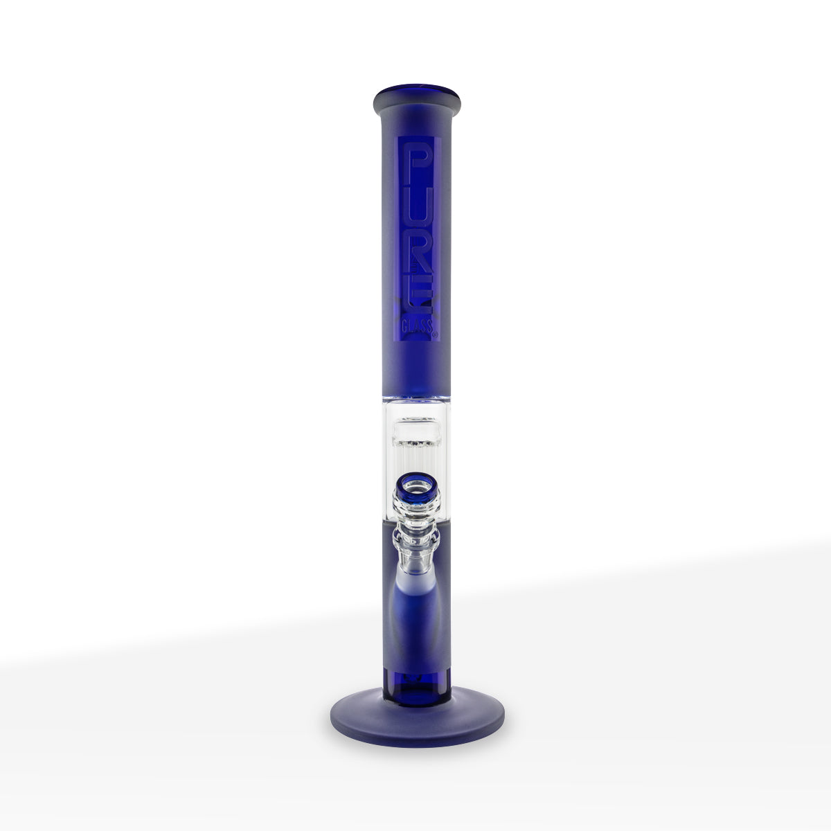 PURE Glass | Classic Straight Water Pipe | 18" - 14mm - Various Colors