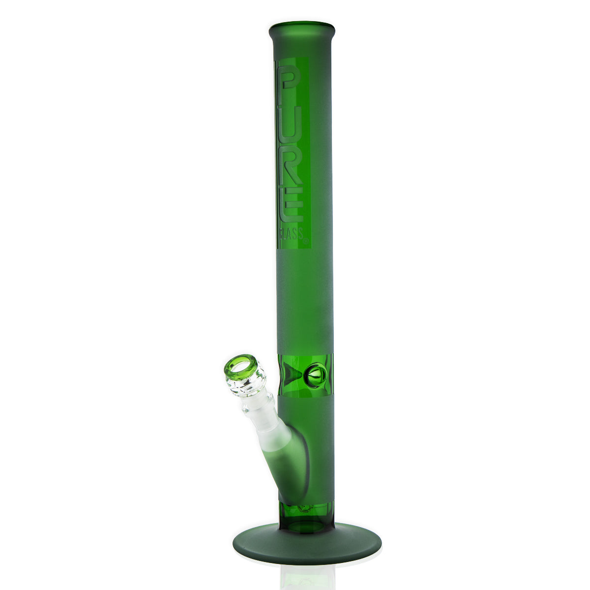 PURE Glass | Classic Straight Water Pipe | 18" - 14mm - Various Colors