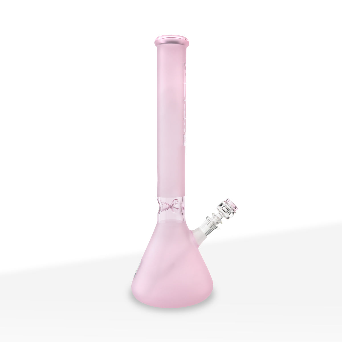 PURE Glass | Classic Beaker Water Pipe | 18" - 14mm - Various Colors Glass Bong Pure Glass Pink Frost