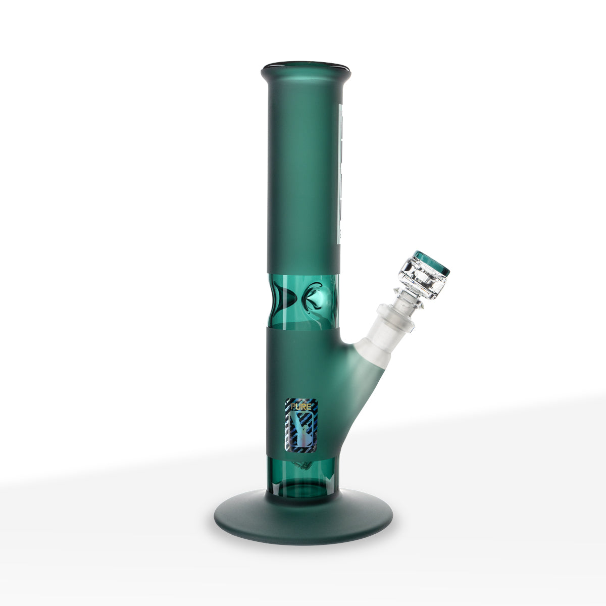 PURE Glass | Classic Straight Water Pipe | 12"  - 14mm - Various Colors