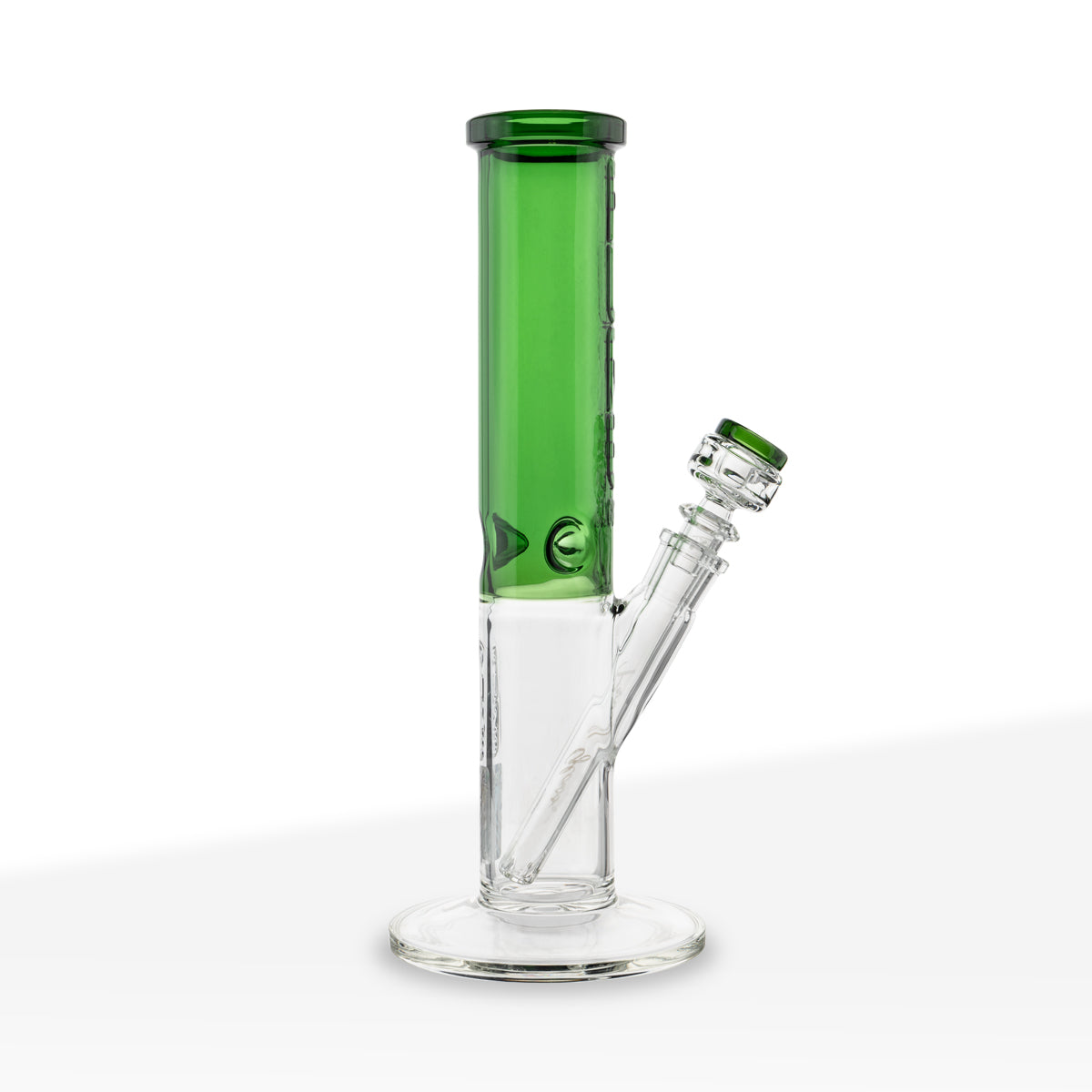 PURE Glass | Insight Classic Straight Water Pipe | 12" - 14mm - Various Colors Glass Bong Pure Glass Green