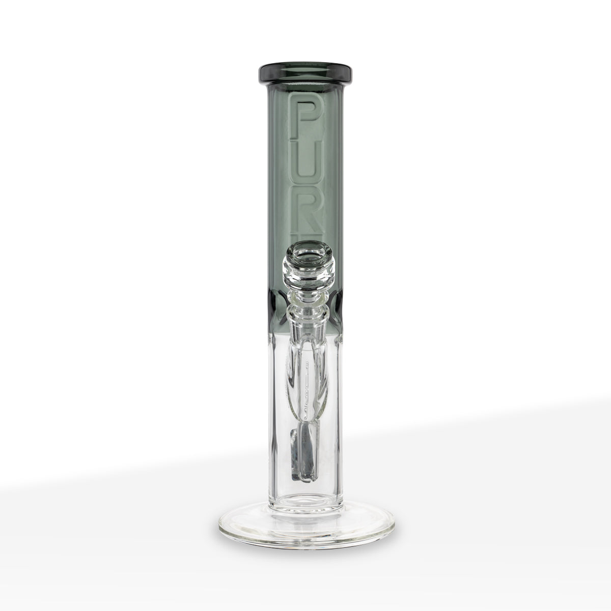 PURE Glass | Insight Classic Straight Water Pipe | 12" - 14mm - Various Colors Glass Bong Pure Glass Smoke Black