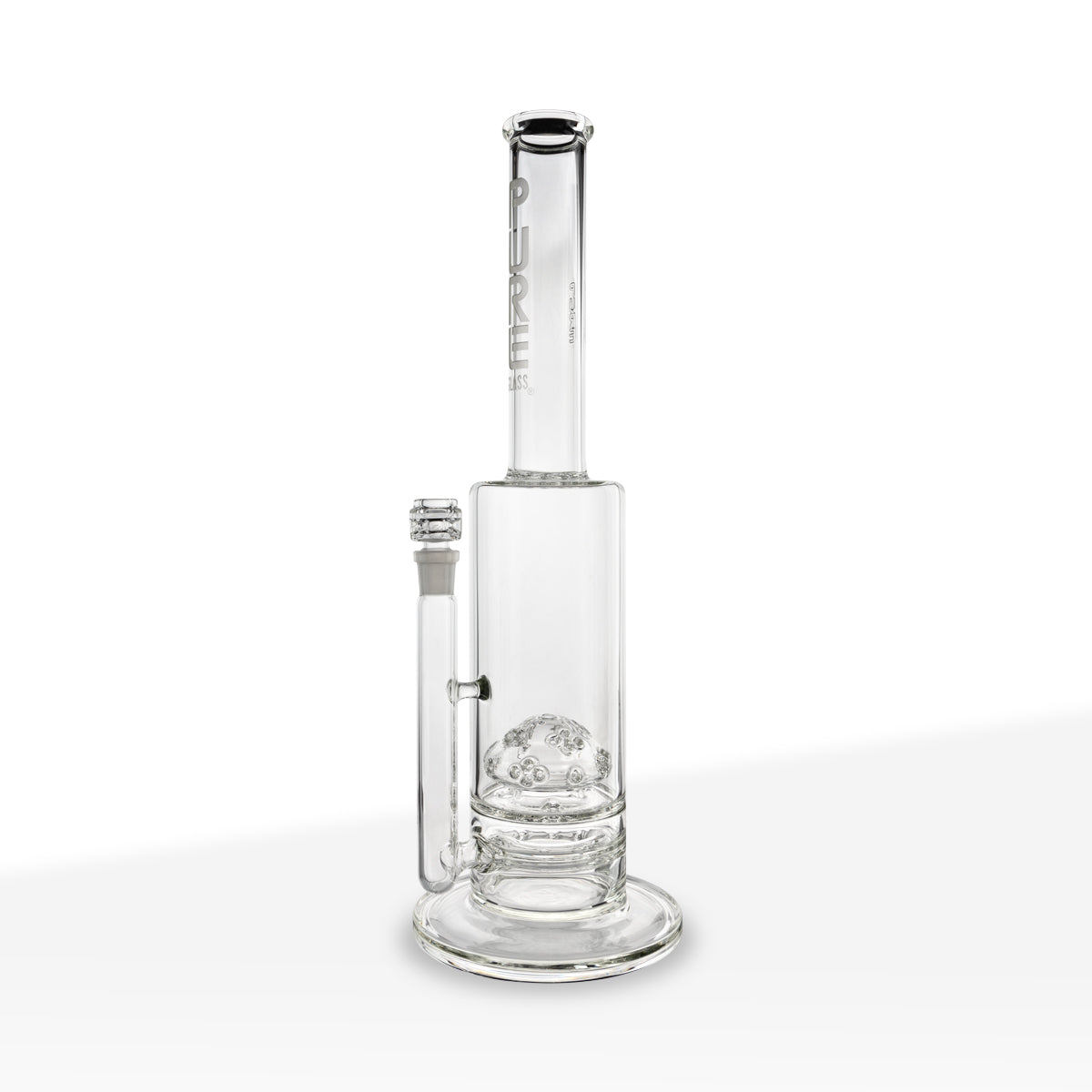 PURE Glass | KTFO II Halo/Reef Mushroom Percolator Water Pipe | 21" - 14mm - Clear
