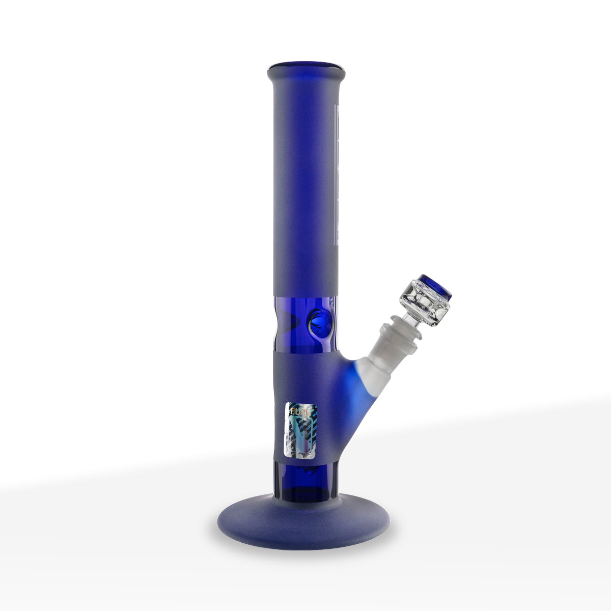 PURE Glass | 44 x 4 Straight Water Pipe | 12" - Blue Frost