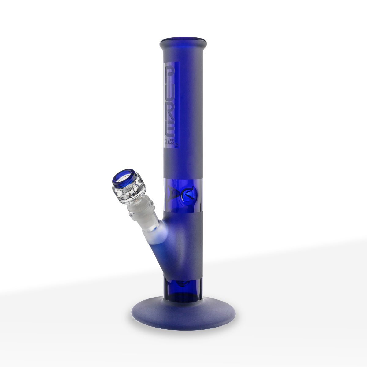 PURE Glass | 44 x 4 Straight Water Pipe | 12" - Blue Frost