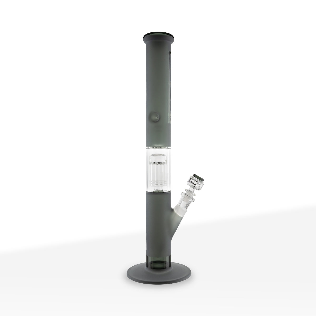 Pure Glass | 10-Arm Tree Percolator + Splash Guard Straight Water Pipe | 18" - 14mm - Various Colors