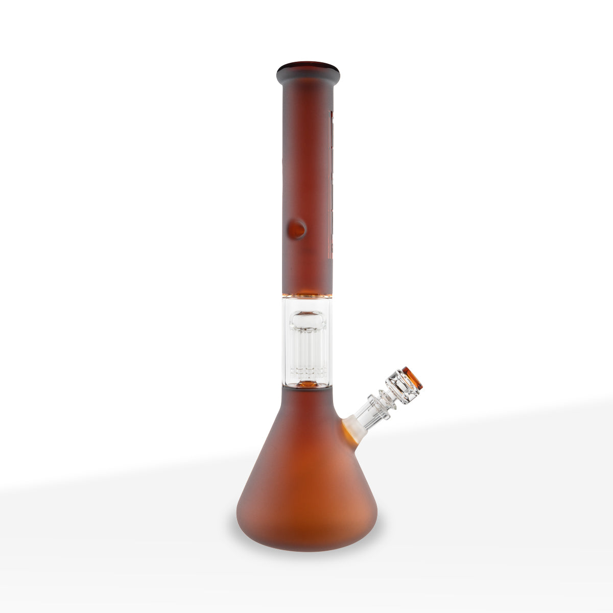 Pure Glass | 10-Arm Tree Percolator + Splash Guard Beaker Water Pipe | 18" - 14mm - Various Colors
