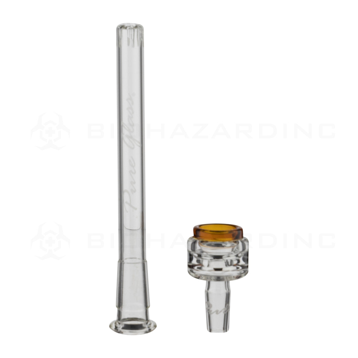 Pure Glass | 10-Arm Tree Percolator + Splash Guard Beaker Water Pipe | 18" - 14mm - Various Colors