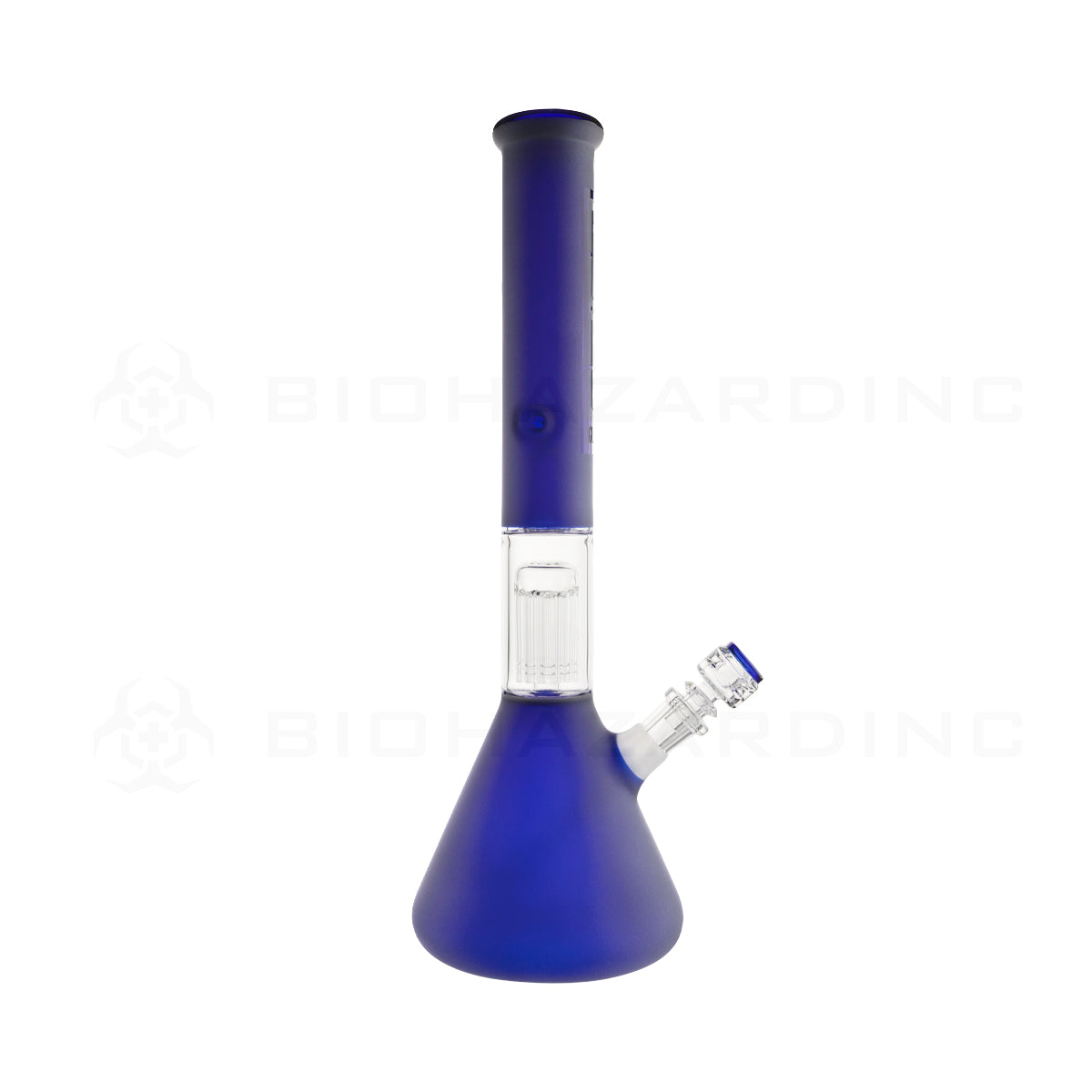 Pure Glass | 10-Arm Tree Percolator + Splash Guard Beaker Water Pipe | 18" - 14mm - Various Colors