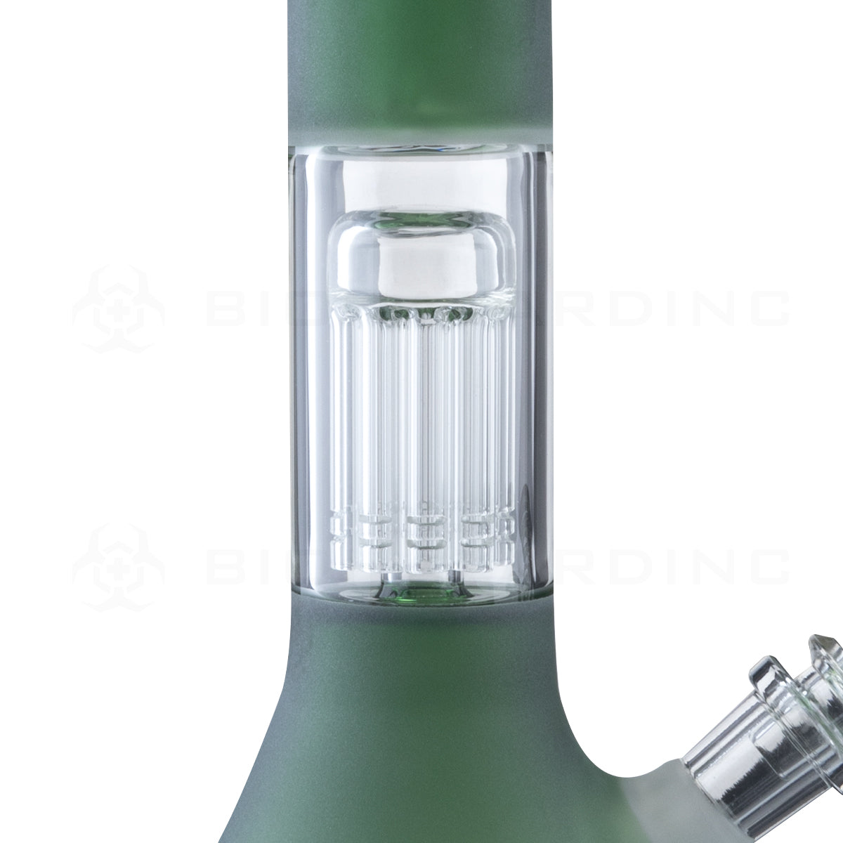 Pure Glass | 10-Arm Tree Percolator + Splash Guard Beaker Water Pipe | 18" - 14mm - Various Colors