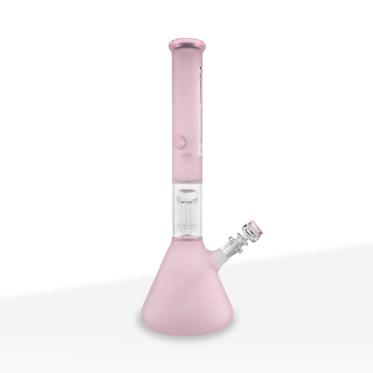 Pure Glass | 10-Arm Tree Percolator + Splash Guard Beaker Water Pipe | 18" - 14mm - Various Colors