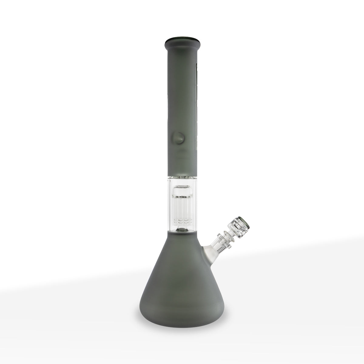 Pure Glass | 10-Arm Tree Percolator + Splash Guard Beaker Water Pipe | 18" - 14mm - Various Colors