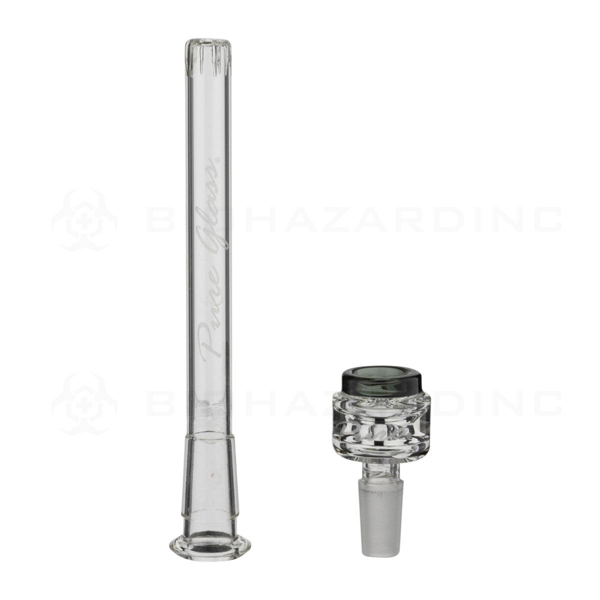 Pure Glass | 10-Arm Tree Percolator + Splash Guard Beaker Water Pipe | 18" - 14mm - Various Colors