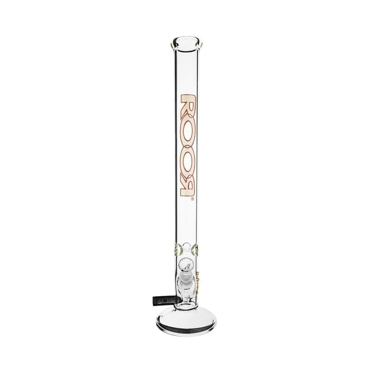 RooR® | Classic Straight Water Pipe | 22" - 19mm - White/Red