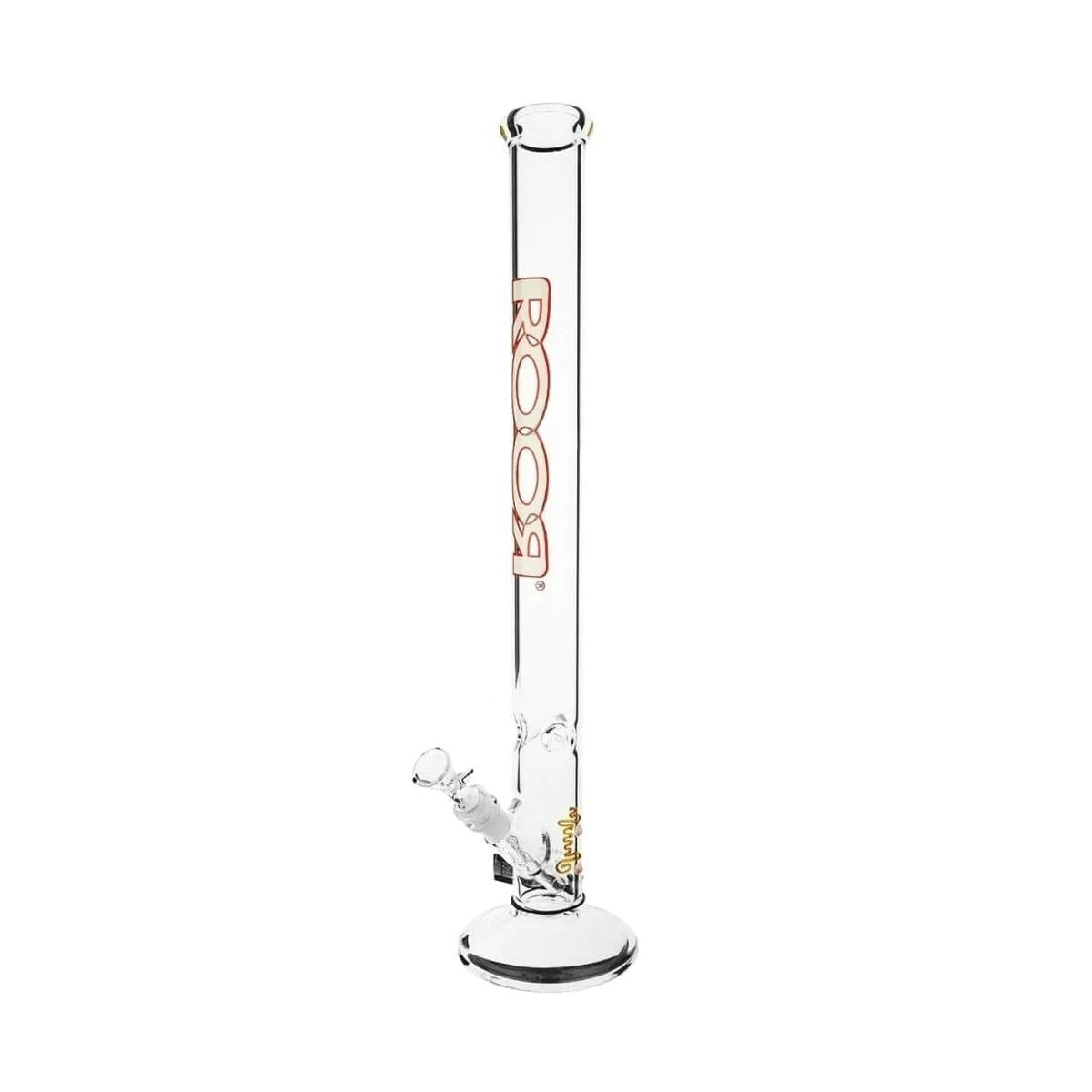 RooR® | Classic Straight Water Pipe | 22" - 19mm - White/Red