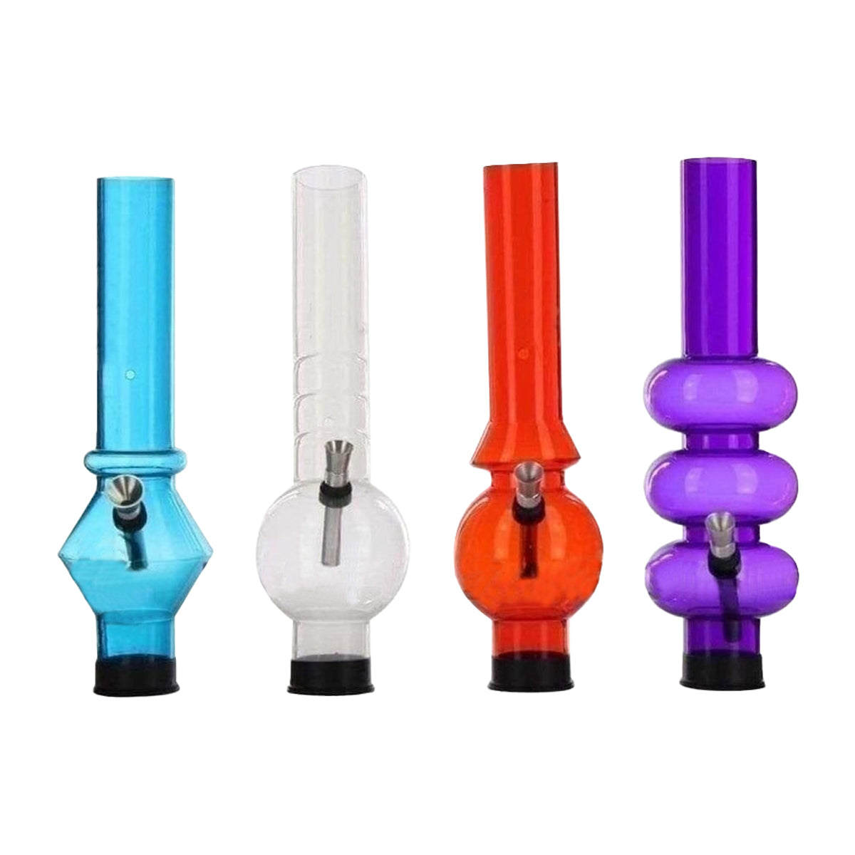 Gas Mask | Acrylic Water Pipe Attachment | 10" - Acrylic - Assorted Colors