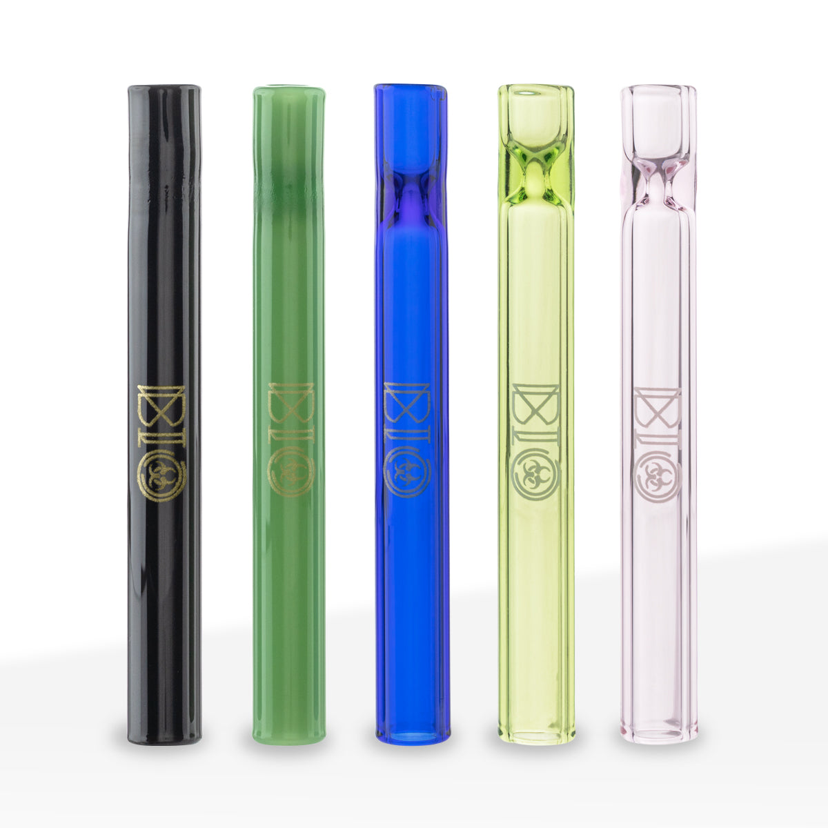 BIO Glass | BIOSTIX Chillums | 4" - Assorted Colors - 100 Count Glass Chillum Hand Pipe Bio Glass