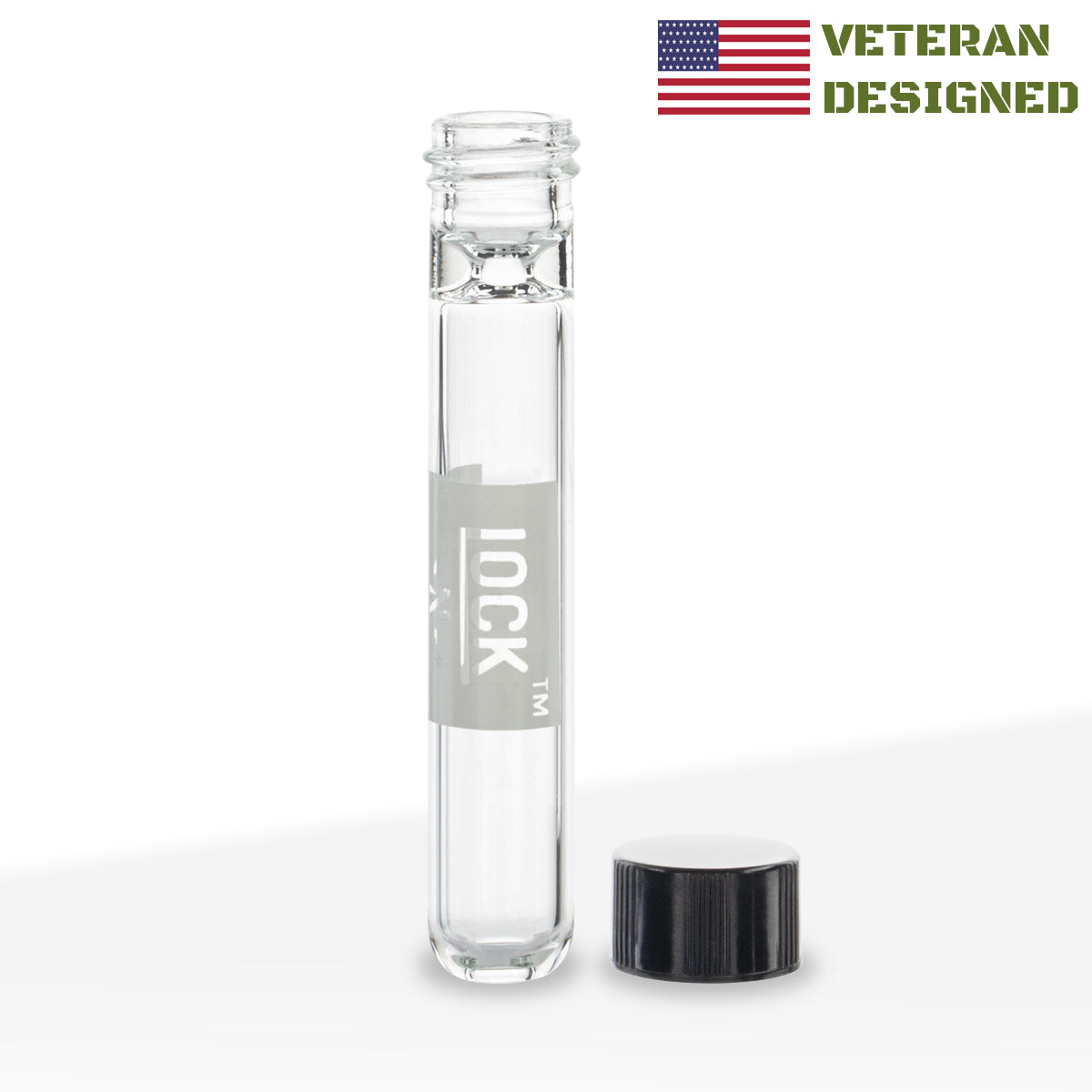 Lock-N-Load | 'Retail Display' Glass Chillums w/ Black Caps | 3" - 9mm - 48 Count