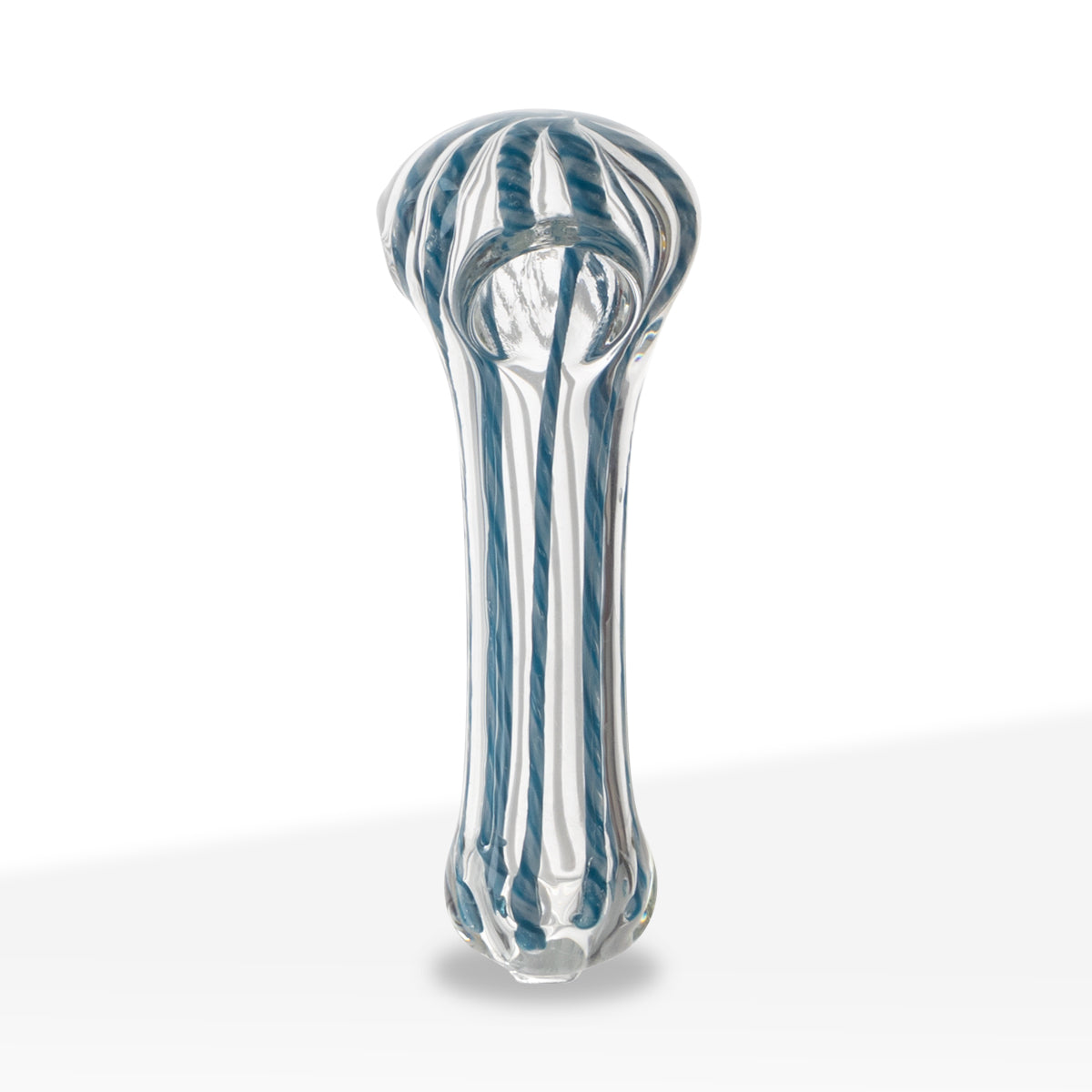 Hand Pipe | Classic Glass Spoon Thick Candy Cane Hand Pipe | 4" - Glass - Assorted Colors