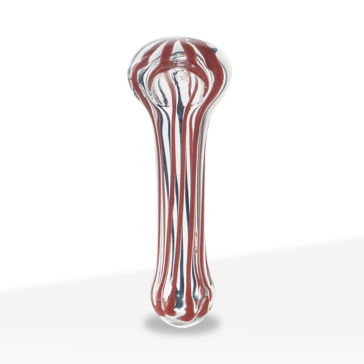 Hand Pipe | Classic Glass Spoon Thick Candy Cane Hand Pipe | 4" - Glass - Assorted Colors