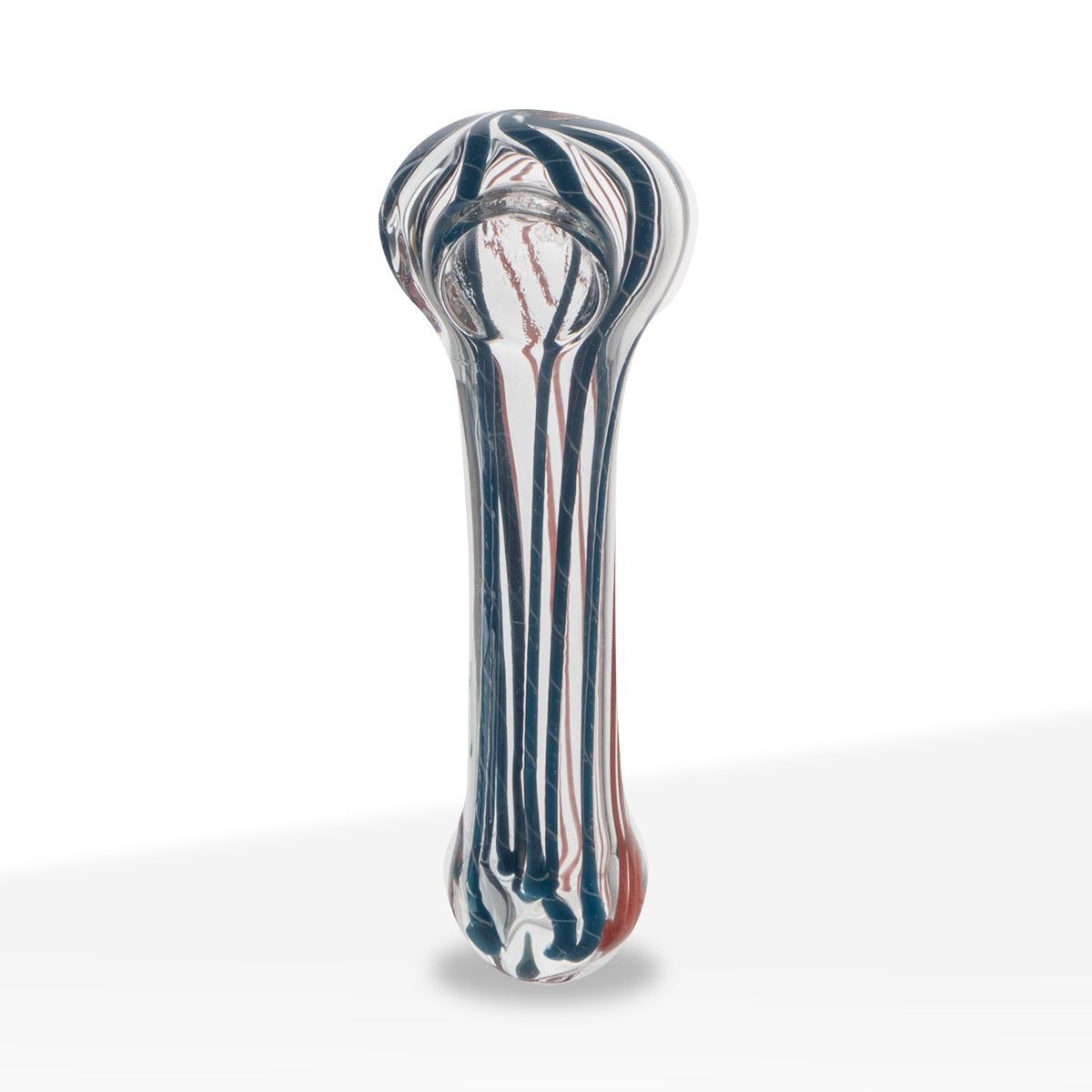 Hand Pipe | Classic Glass Spoon Thick Candy Cane Hand Pipe | 4" - Glass - Assorted Colors