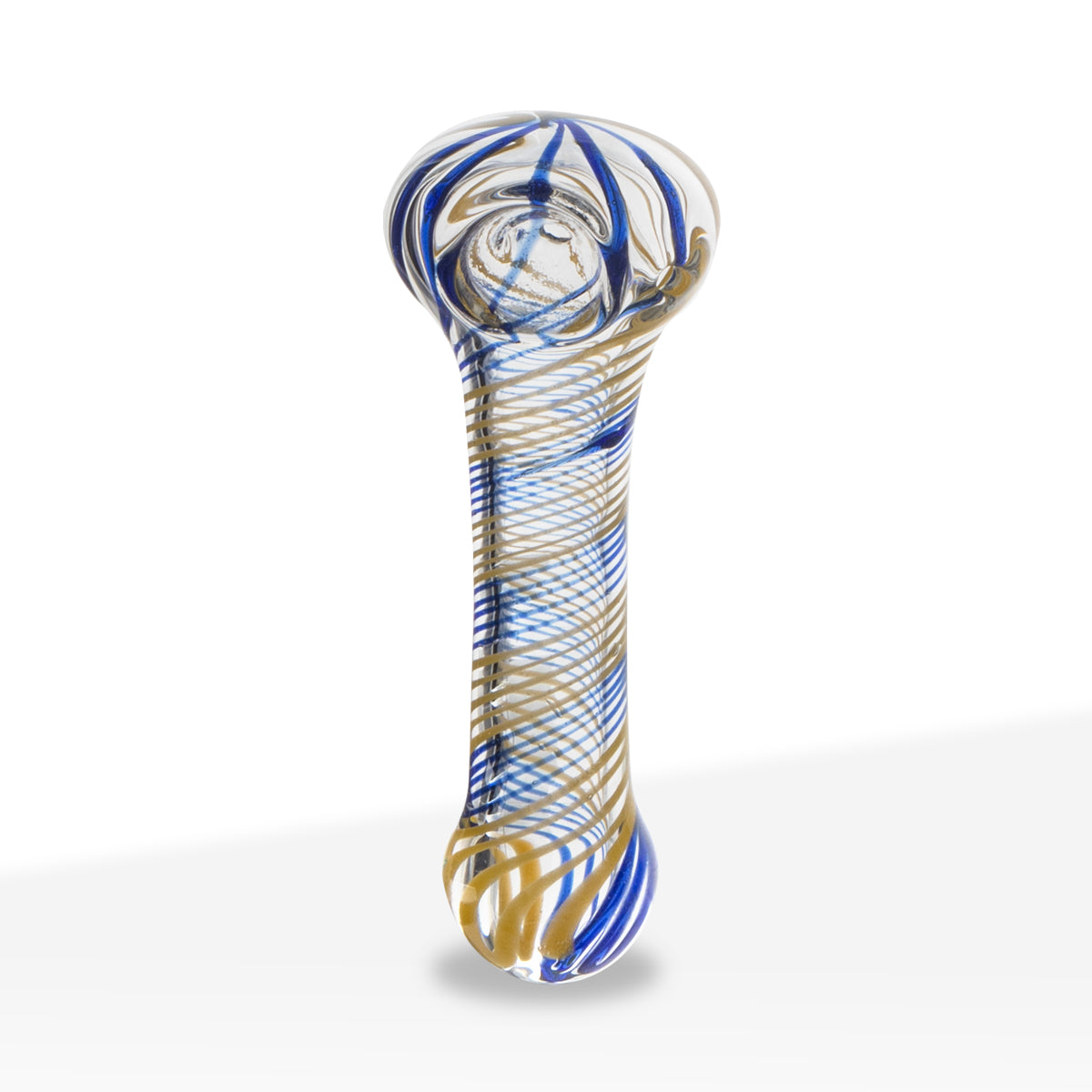 Hand Pipe | Classic Glass Spoon Thick Candy Cane Hand Pipe | 4" - Glass - Assorted Colors