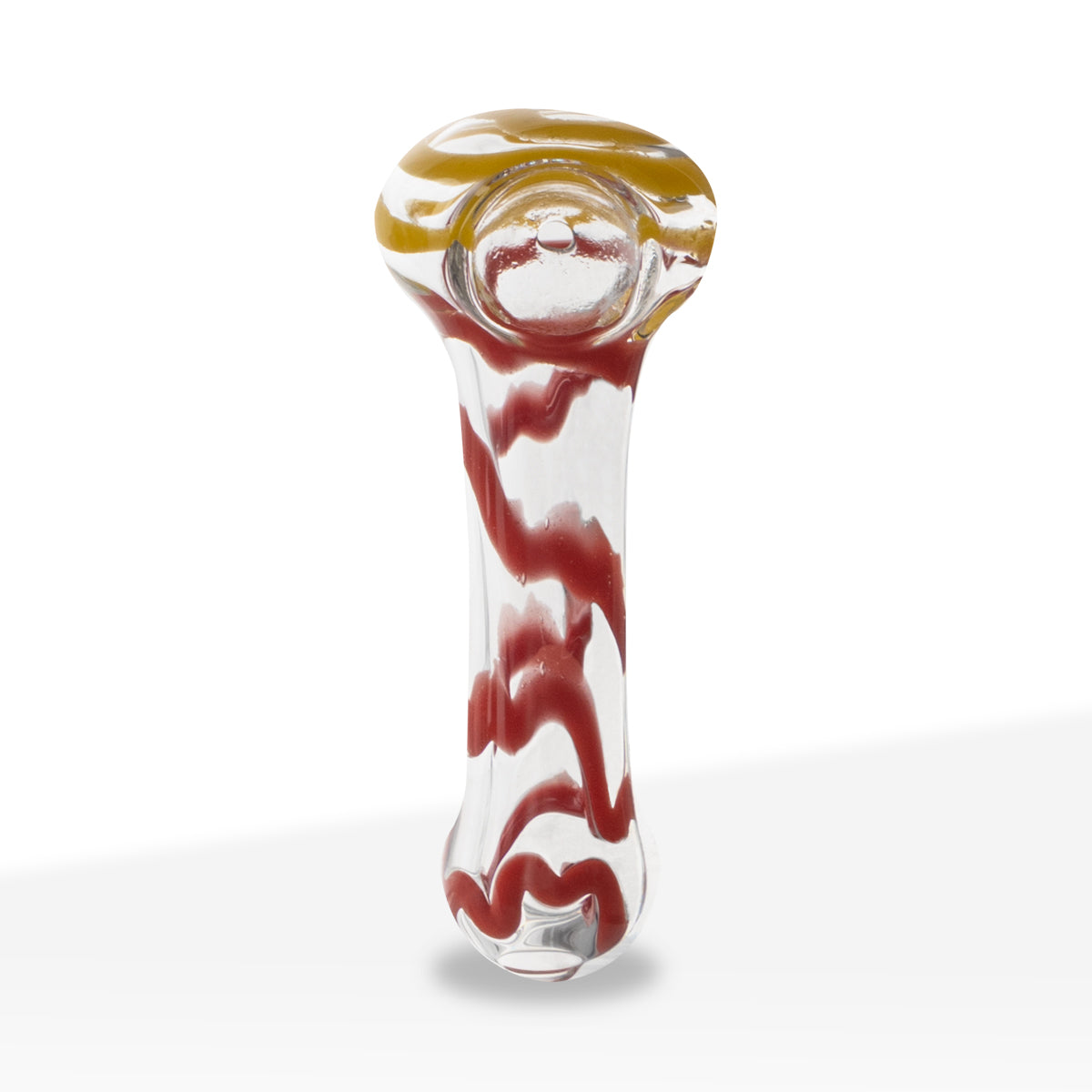 Hand Pipe | Classic Glass Spoon Thick Candy Cane Hand Pipe | 4" - Glass - Assorted Colors