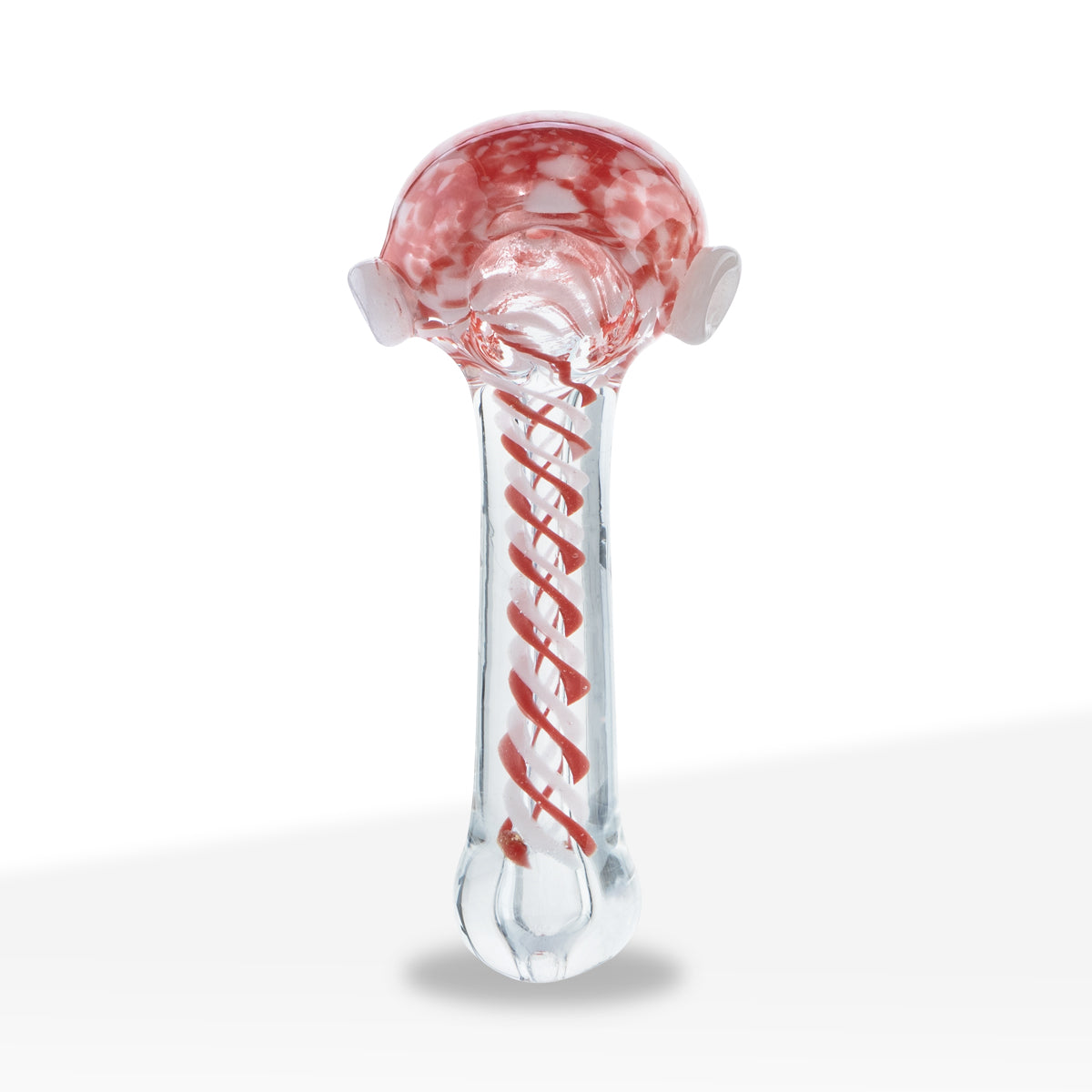 Hand Pipe | Classic Glass Spoon Striped Slyme Carb Hand Pipes | 3" - 4" Glass - Assorted Colors