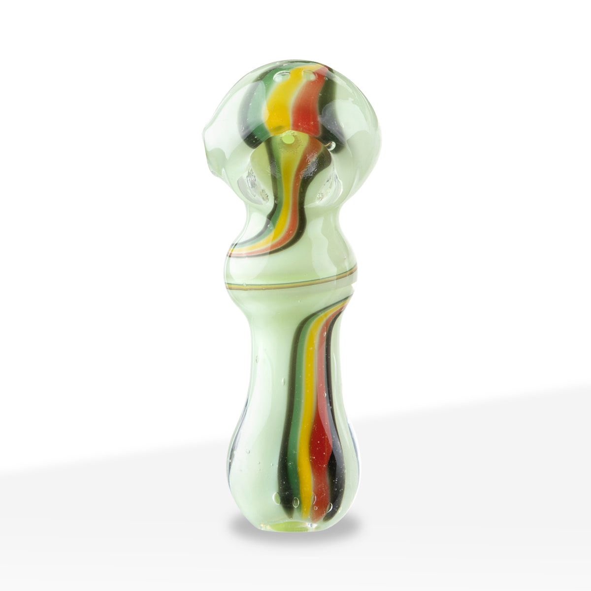 Hand Pipe | Slyme Rasta Swirl Hand Pipe | 3.5" - Glass - 3 Count
