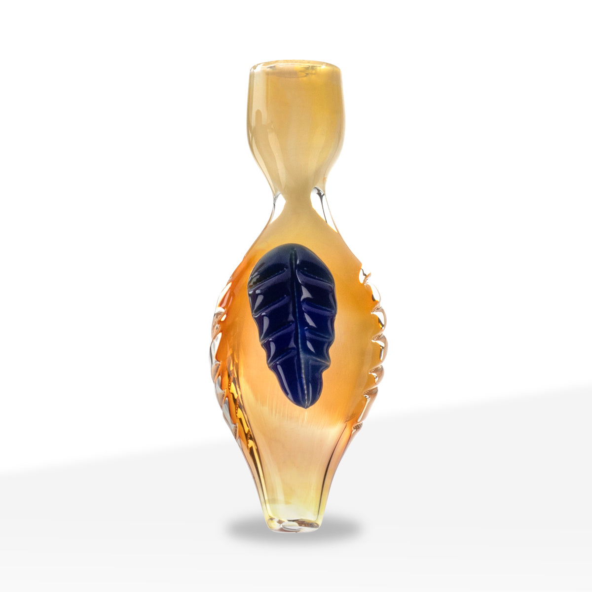 Chillum | Assorted Leaf Design | 3" - Glass - Assorted