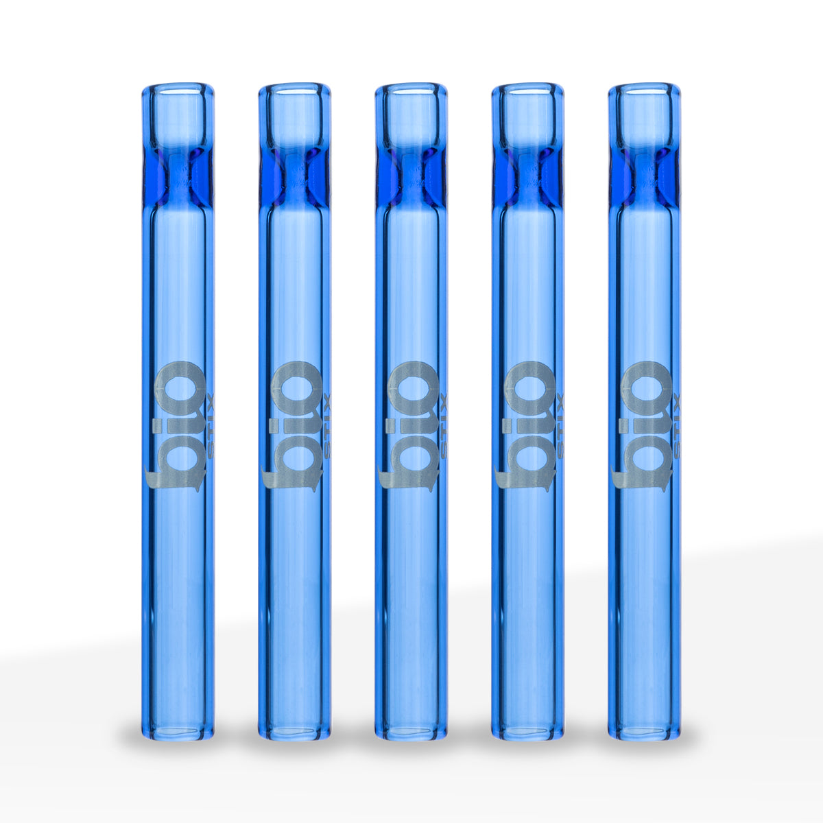 BIO Glass | BIOSTIX Chillums Refill Kit - Blue | 4" - Glass - 5 Count - Biohazard Inc