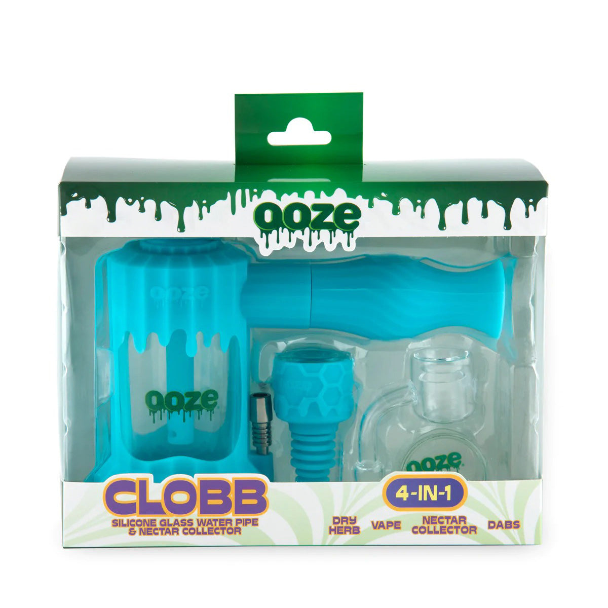 OOZE® | 4-in-1 CLOBB Silicone Nectar Collector & Water Pipe | Various Colors