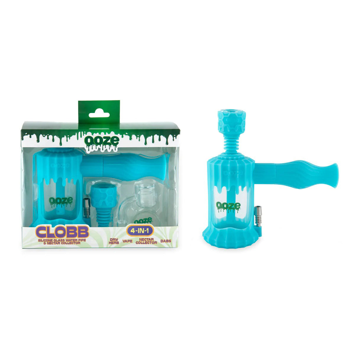 OOZE® | 4-in-1 CLOBB Silicone Nectar Collector & Water Pipe | Various Colors