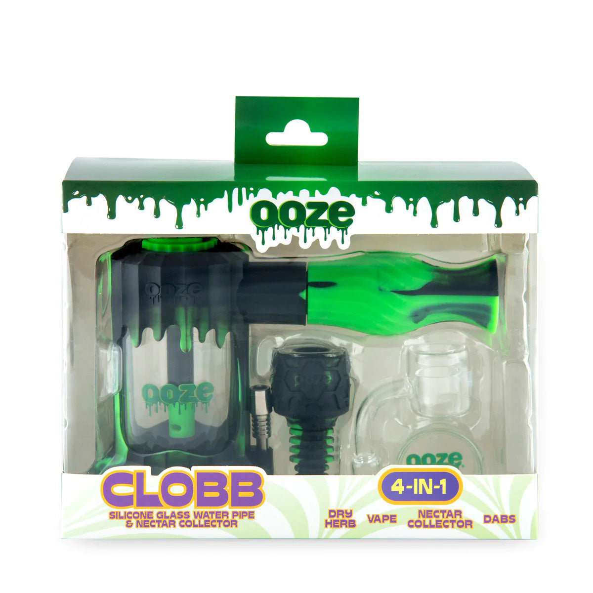 OOZE® | 4-in-1 CLOBB Silicone Nectar Collector & Water Pipe | Various Colors