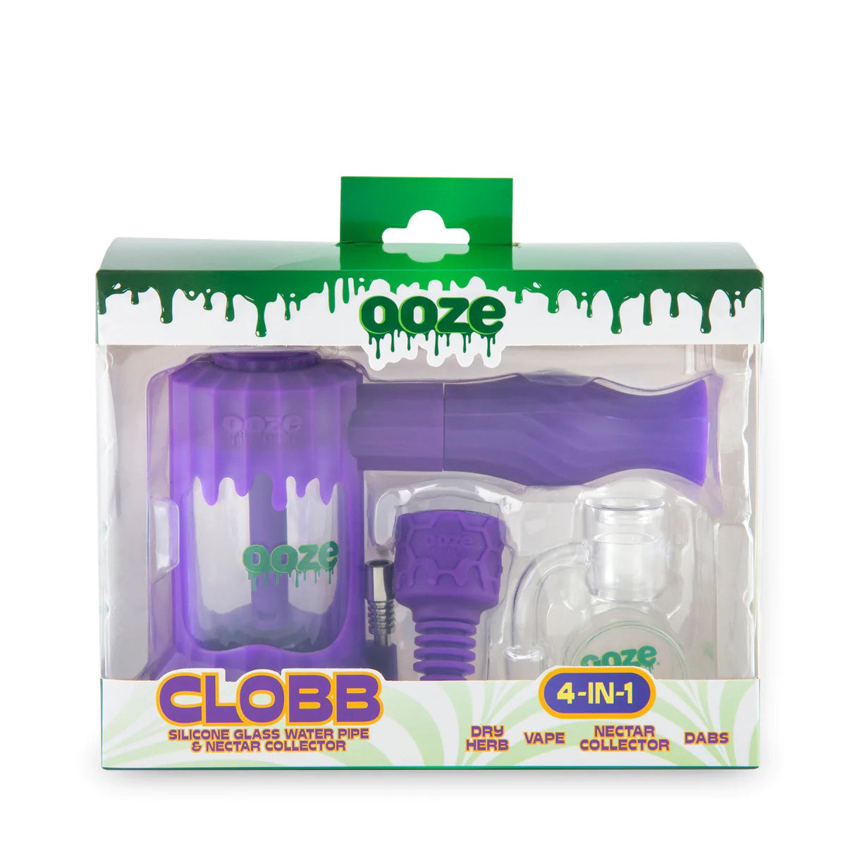 OOZE® | 4-in-1 CLOBB Silicone Nectar Collector & Water Pipe | Various Colors
