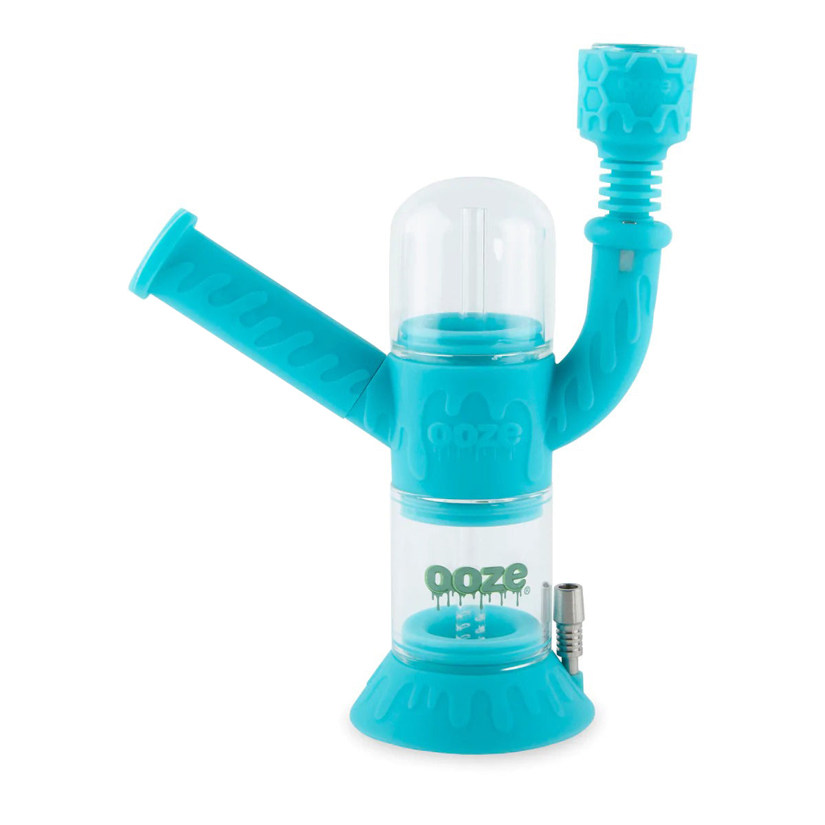 Ooze® | 4-in-1 Cranium Hybrid Silicone Nectar Collector & Water Pipe | Various Colors