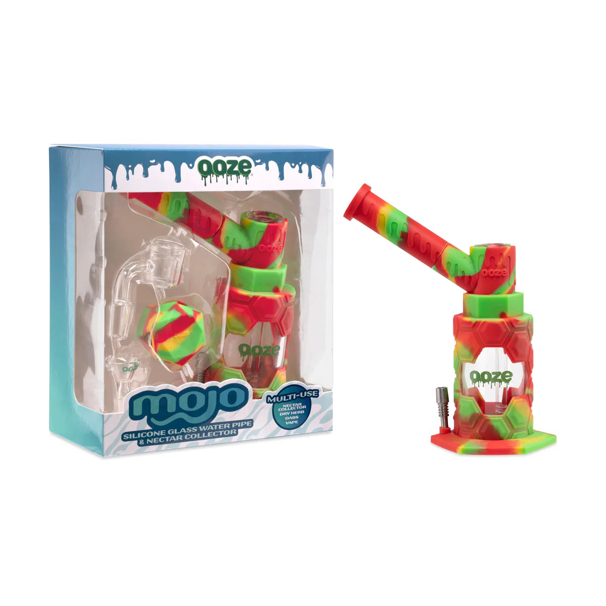 OOZE® | 4-in-1 MOJO Hybrid Silicone Nectar Collector & Water Pipe